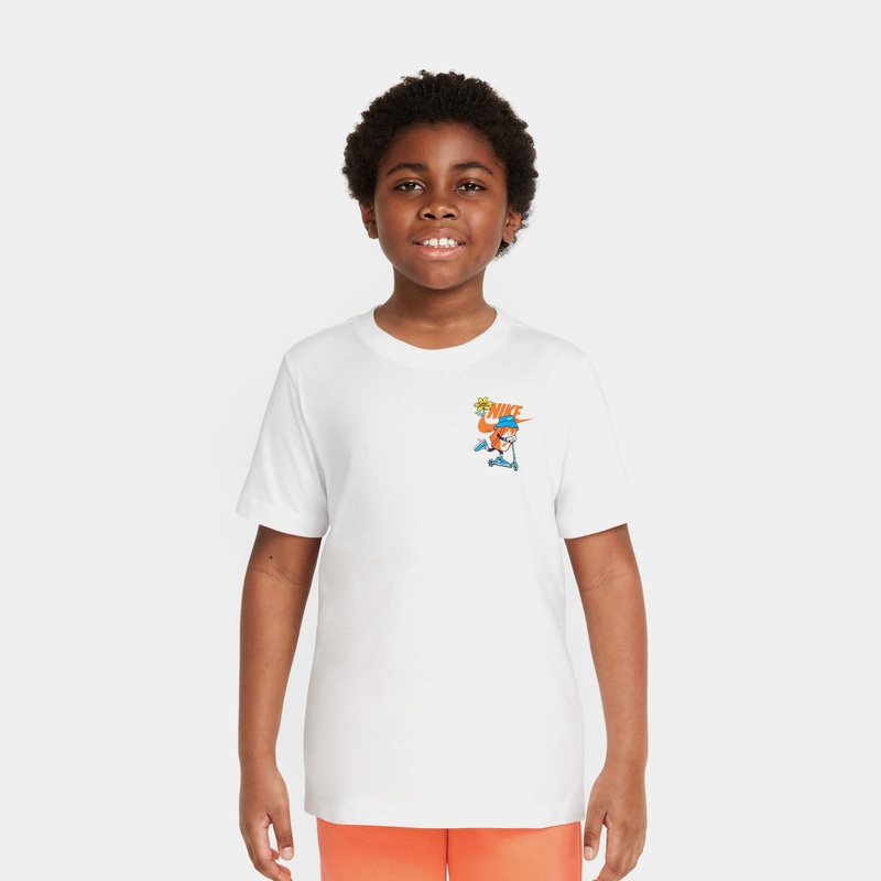 NSW Boxy Scooter Tee Grade School Short Sleeve Shirt (White)