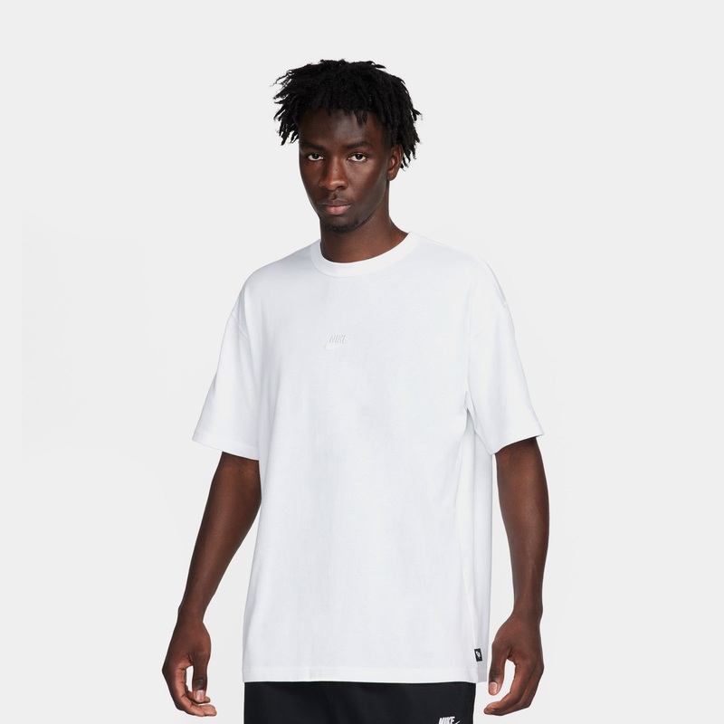 Premium Essentials Mens Short Sleeve Shirt (White/White)
