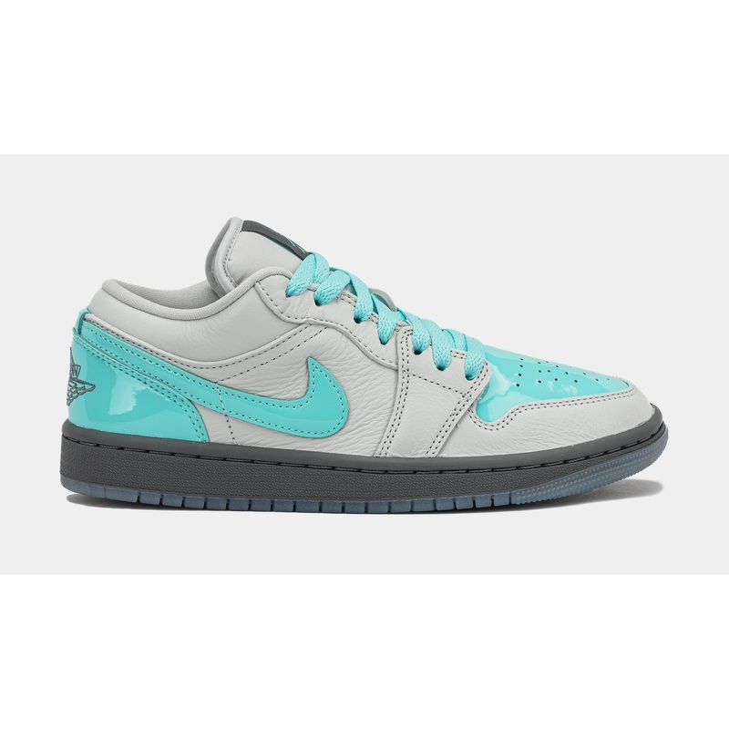 Air Jordan 1 Retro Low Polaroid Womens Lifestyle Shoes (White/Teal/Grey)