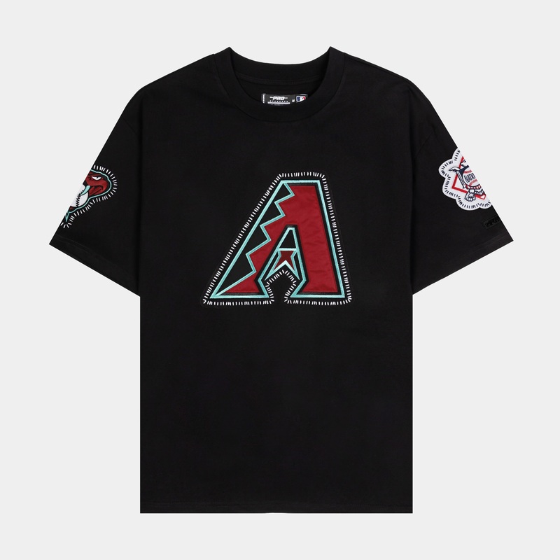 Arizona Diamondbacks DIY Pick Stitch Mens Short Sleeve Shirt (Black/Red)
