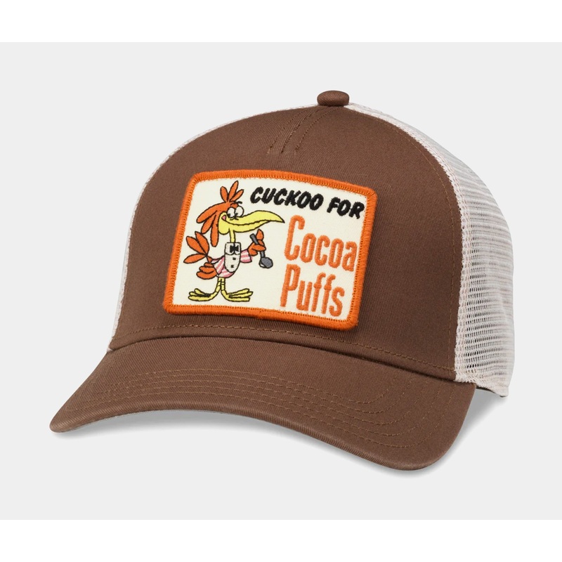 Cocoa Puff Trucker Mens Hat (Beige/Brown)