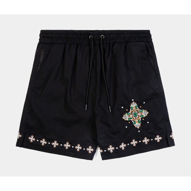 Crosses Cotton Mens Shorts (Black/Blue)