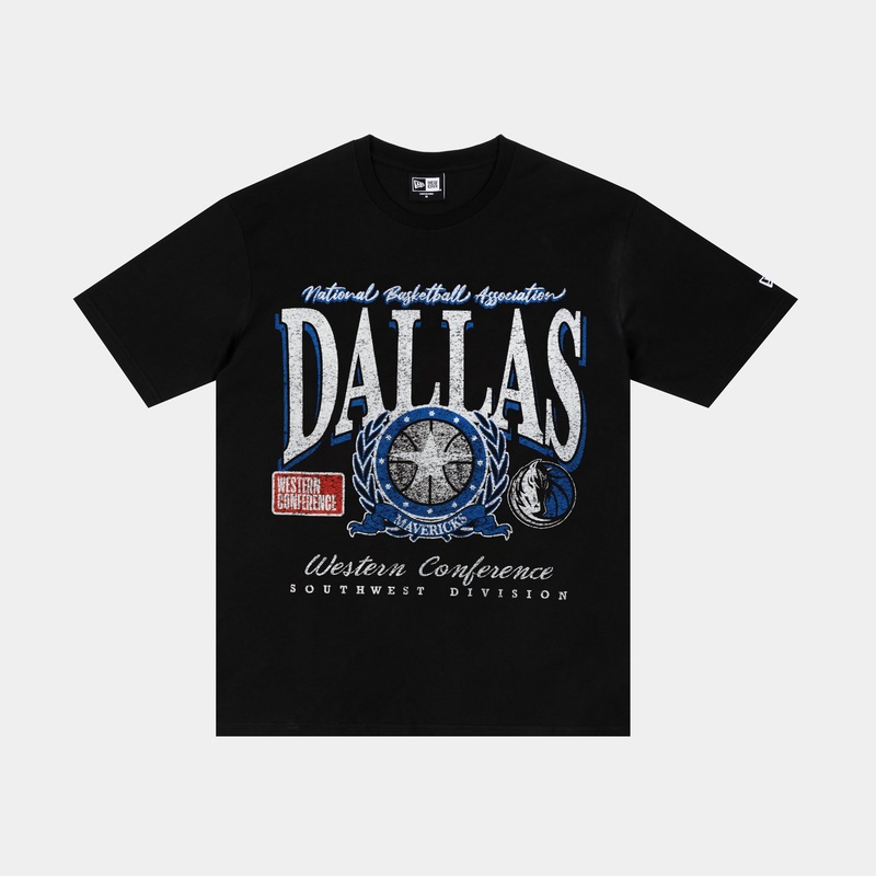 Dallas Mavericks Oversized Mens Short Sleeve Shirt (Black/White)