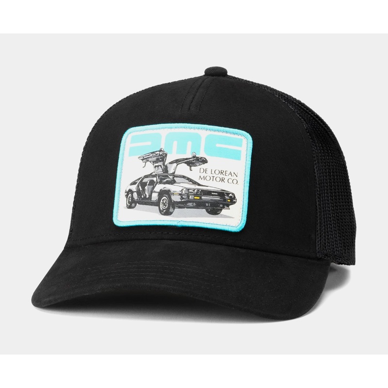 DeLorean Motor Snapback Mens Hat (Black/Blue)