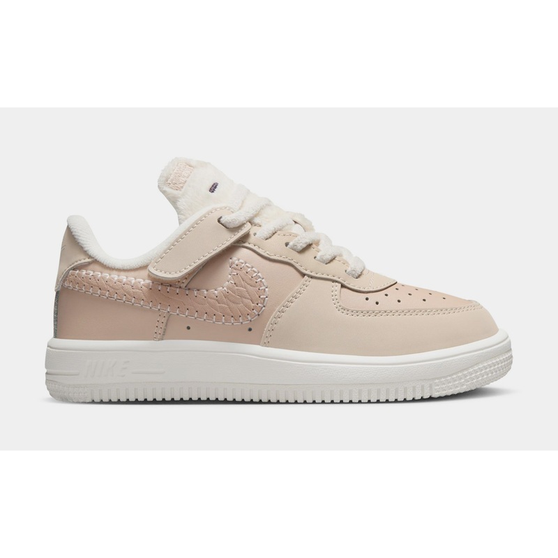Force 1 Low SE EasyOn Preschool Lifestyle Shoes (Sanddrift/Sail/Dark Raisin/Pale Ivory)