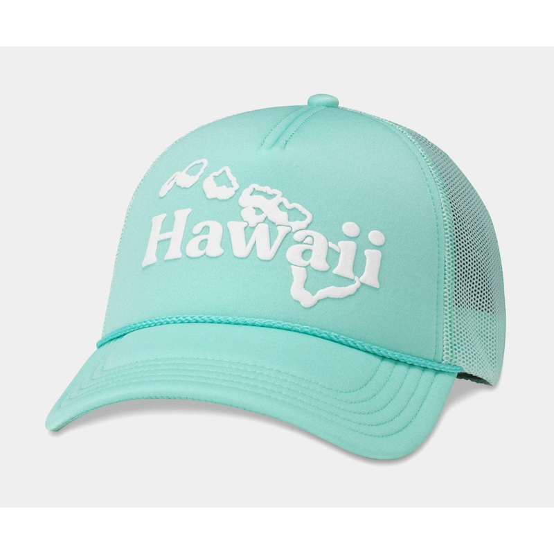 Hawaii Foamy Valin Snapback Mens Hat (Seafoam)