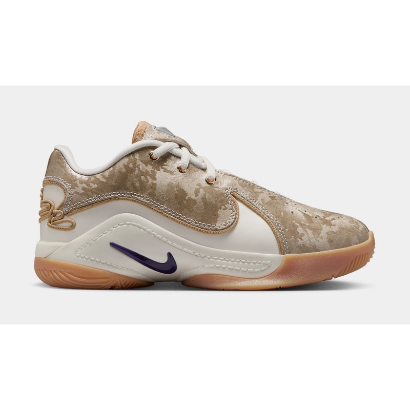 Lebron 22 King of the Court Grade School Basketball Shoes (Pale Ivory/Metallic Gold/Ink)