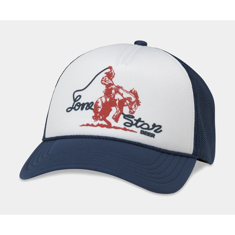 Lone Star Foamy Valin Snapback Mens Hat (White/Navy)