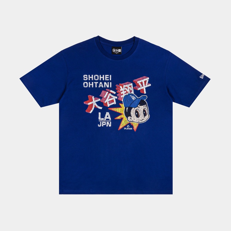 Los Angeles Dodgers Oversized Ohtani Mens Short Sleeve Shirt (Blue/Red)