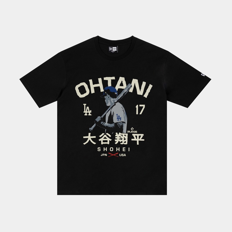 Los Angeles Dodgers Shohei Ohtani Mens Short Sleeve Shirt (Black/Blue/White)
