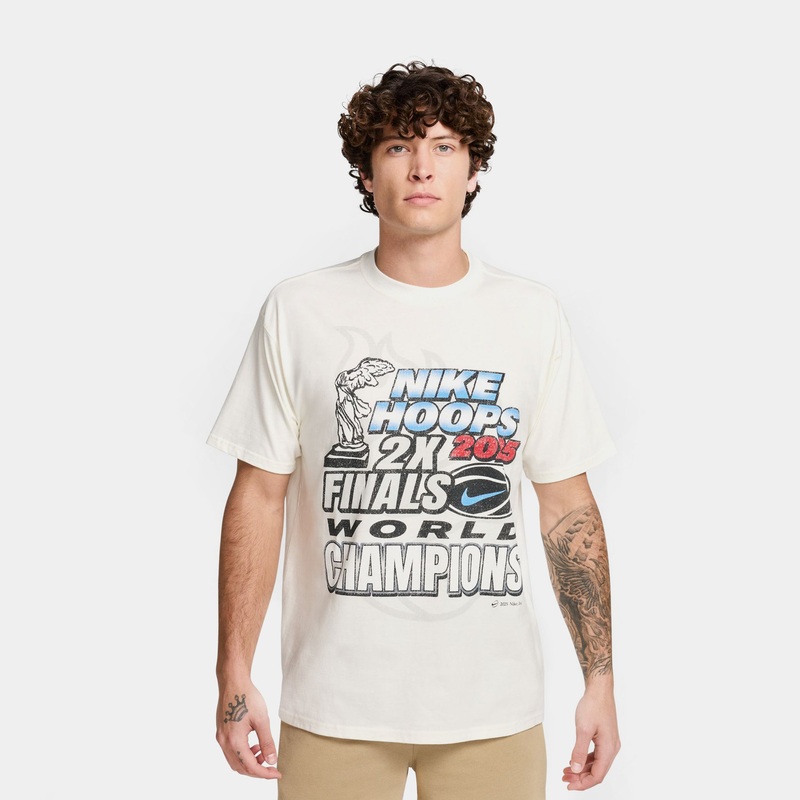 Max 90 Final Champions Mens Short Sleeve Shirt (Beige/Blue)