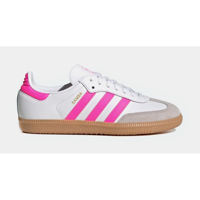 Samba OG Grade School Lifestyle Shoes (Cloud White/Lucid Pink/Gum)