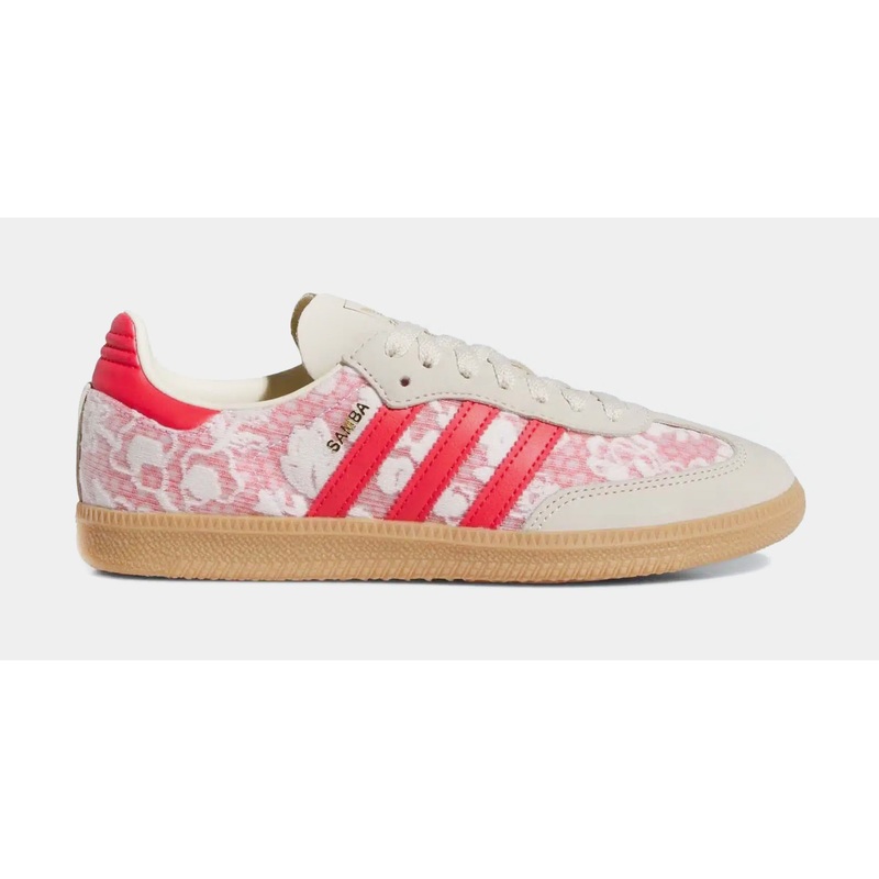 Samba OG Liberty London Womens Lifestyle Shoes (Footwear White/Cream White/Better Scarlet)