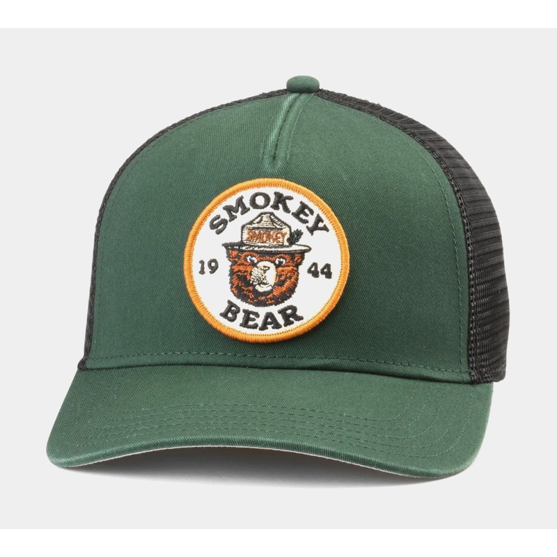 Smokey Bear Snapback Mens Hat (Green/Tan)