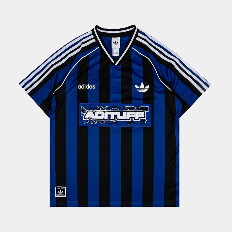 Soccer Summer Graphic Womens Jersey (Blue/Black)