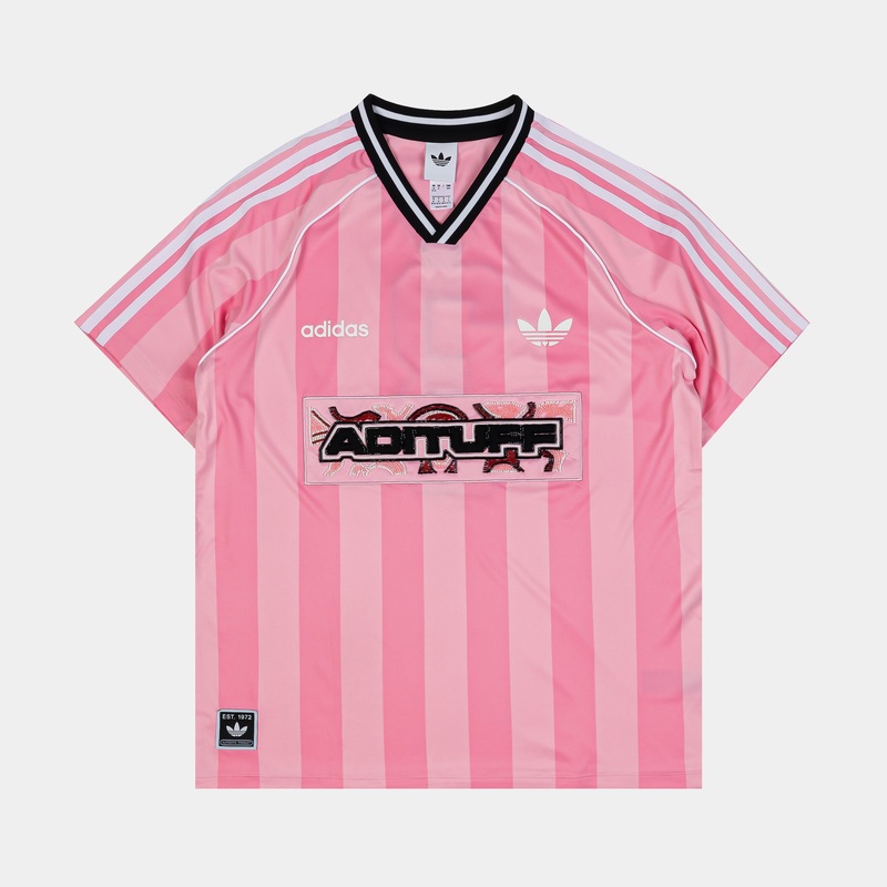 Soccer Summer Graphic Womens Jersey (Pink/Black)