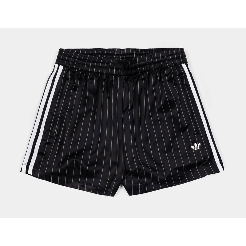 Soccer Summer Satin Pin Womens Shorts (Black/White)