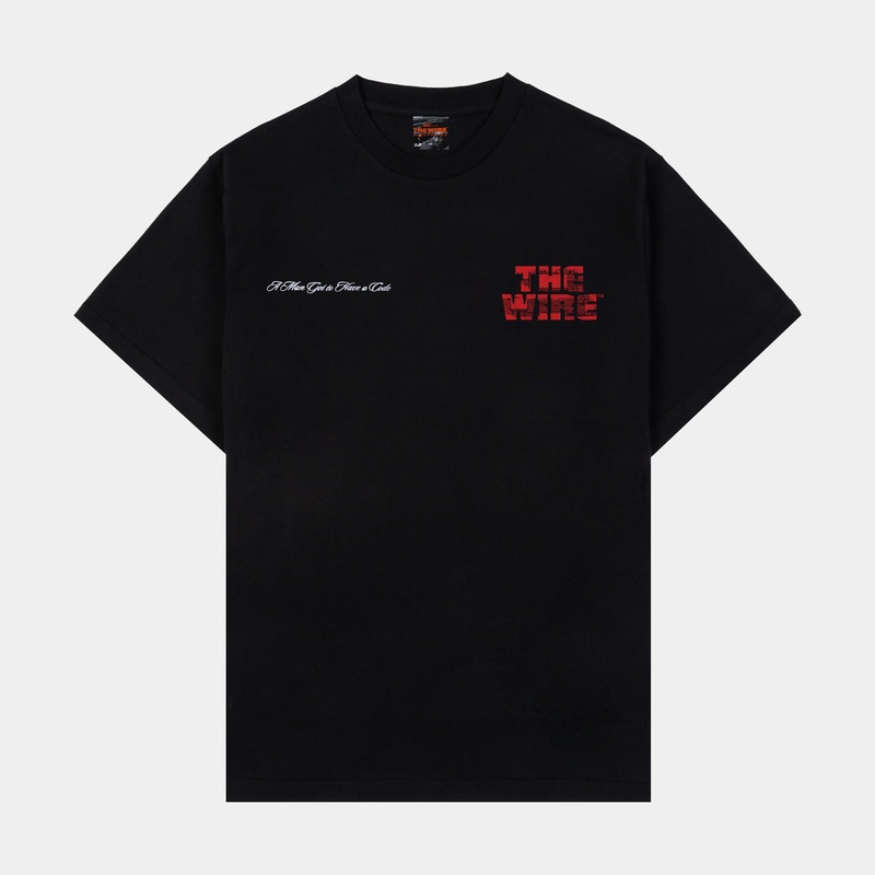 SP x The Wire Code Mens Short Sleeve Shirt (Black/Red)