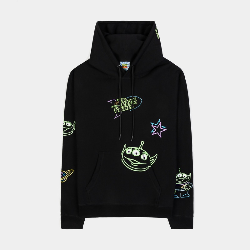 Toy Story by  Alien Pullover Mens Hoodie (Black/Green)