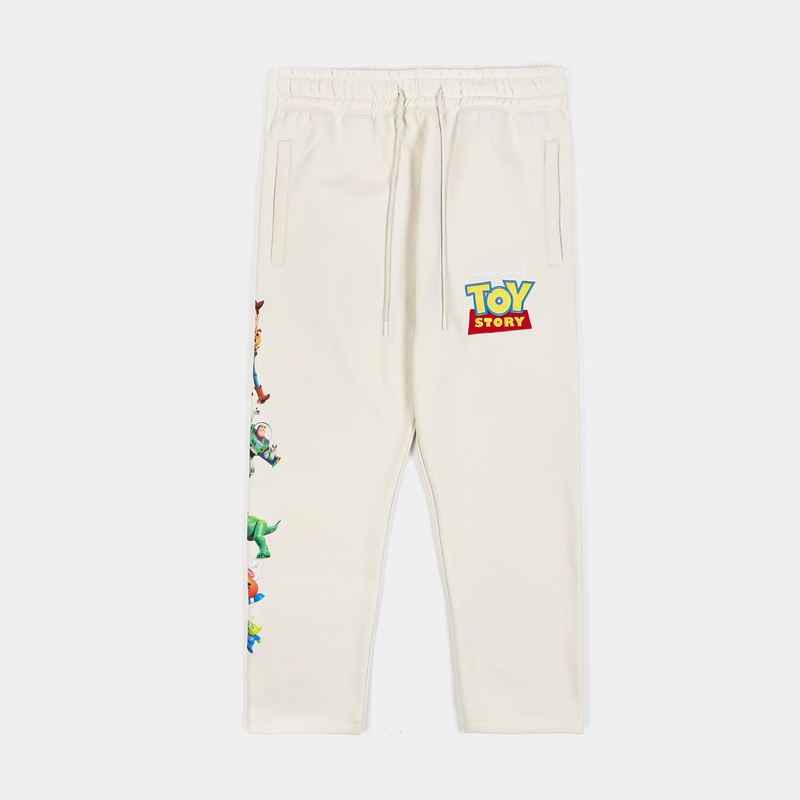 Toy Story by  Cast Joggers Mens Sweatpants (Beige/Red)