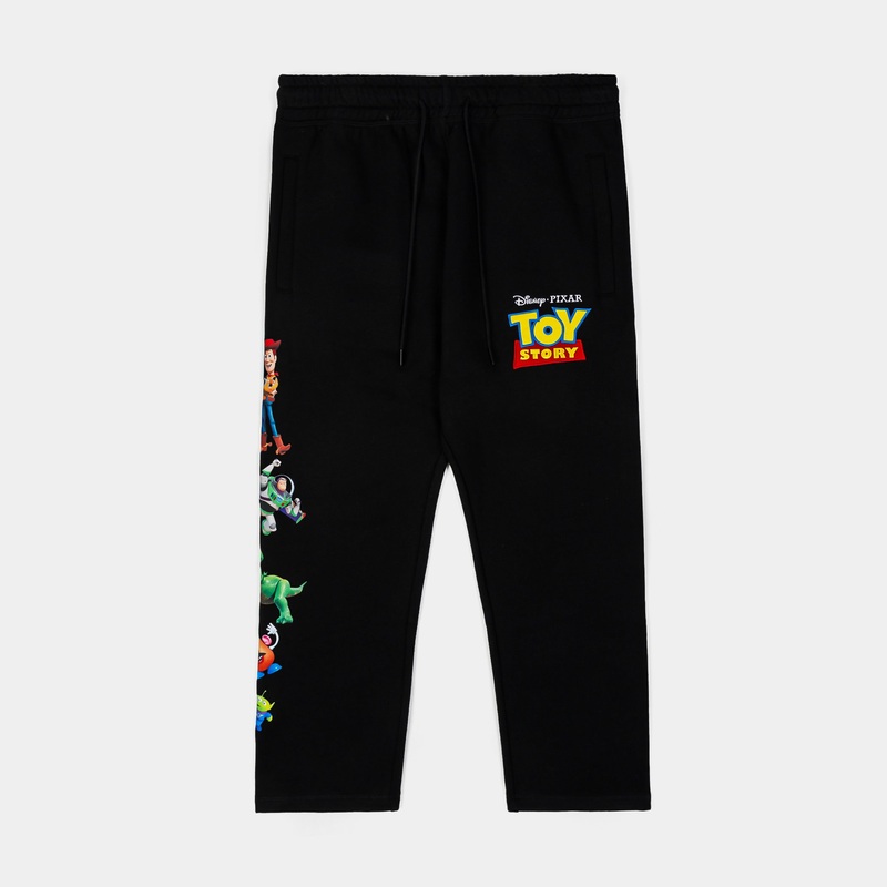 Toy Story by  Cast Joggers Mens Sweatpants (Black/Yellow)