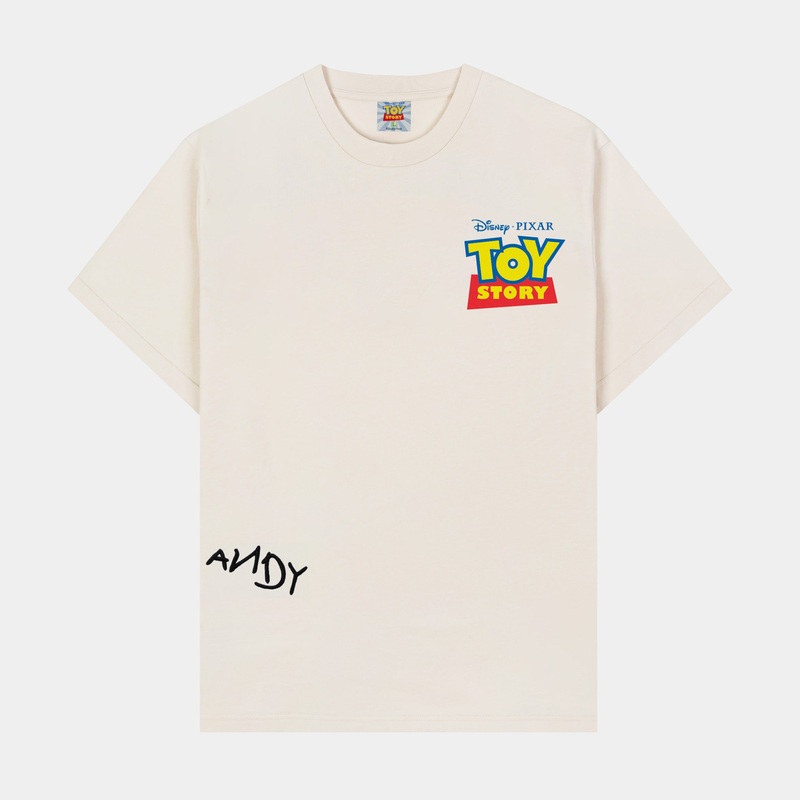Toy Story by  Cast Mens Short Sleeve Shirt (Beige/Red)