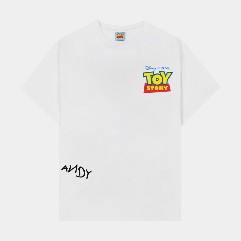 Toy Story by  Cast Mens Short Sleeve Shirt (White/Red)