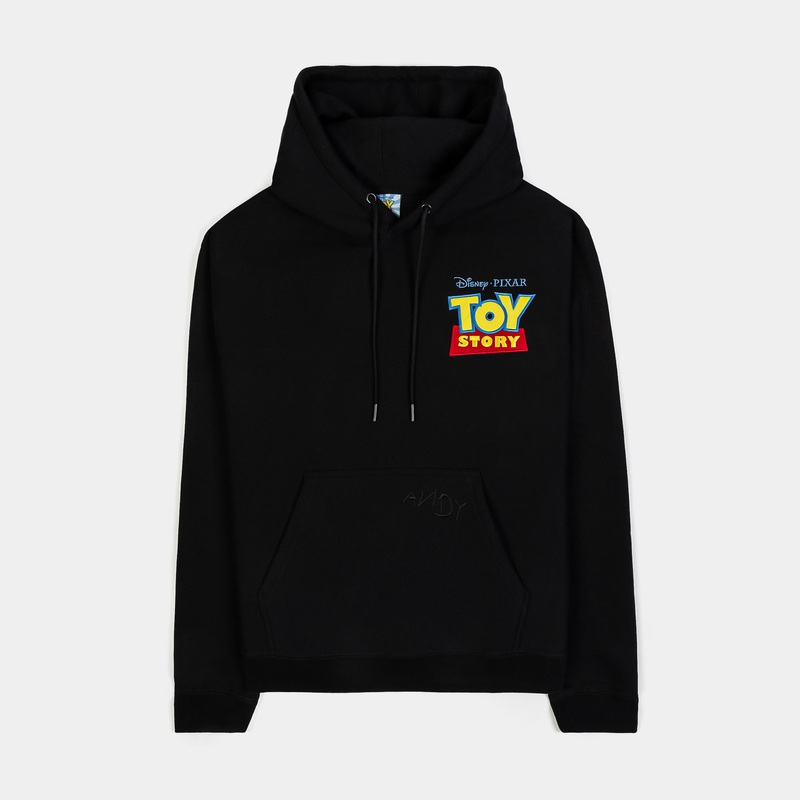 Toy Story By  Cast Pullover Mens Hoodie (Black/Red)
