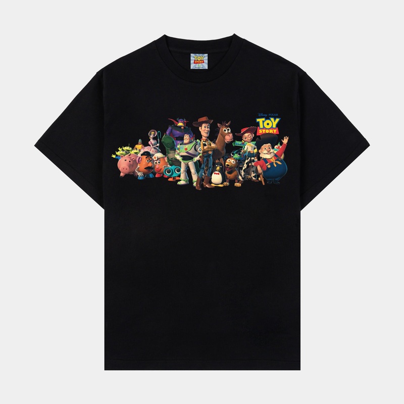 Toy Story By  Squad Mens Short Sleeve Shirt (Black/Brown)