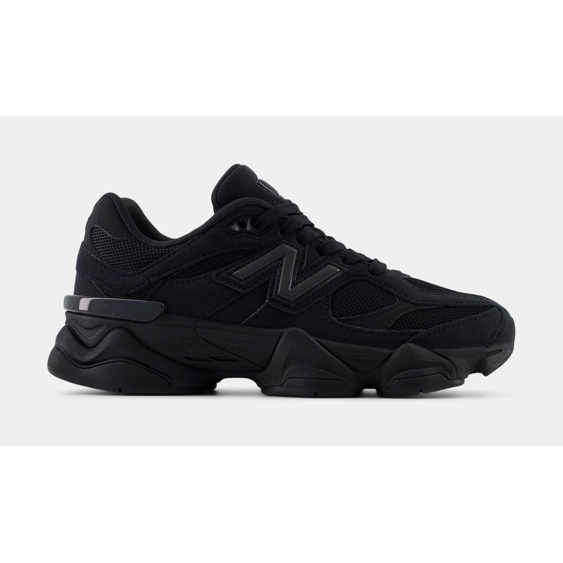 9060 Grade School Running Shoes (Triple Black)