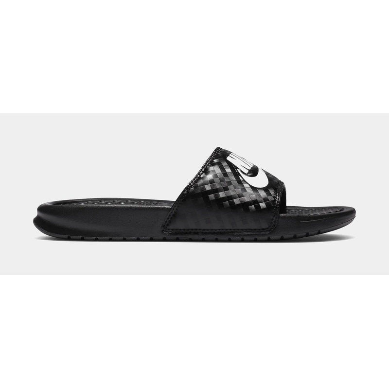 Benassi Just Do It Slide Womens Sandals (Black)