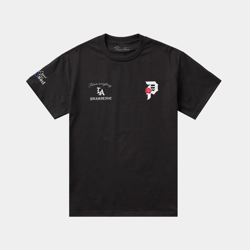 Champs Dodgers Mens Short Sleeve Shirt (Black)