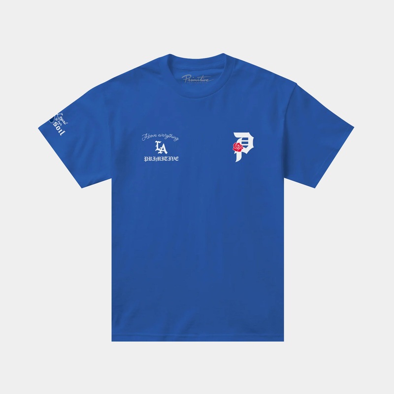 Champs Dodgers Mens Short Sleeve Shirt (Blue)