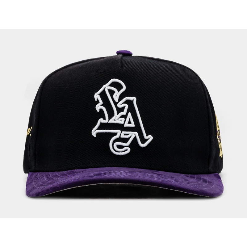 Los Angeles Dreams Dont Sleep Snapback Mens Hat (Black/Purple)