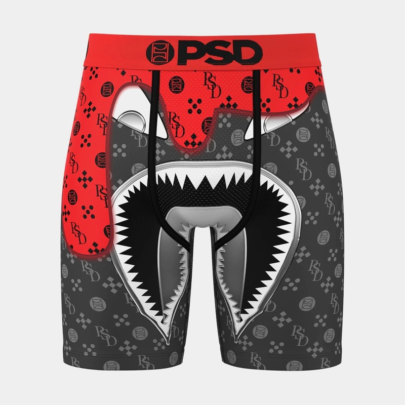 Lux Drip Mens Boxers (Grey/Red)