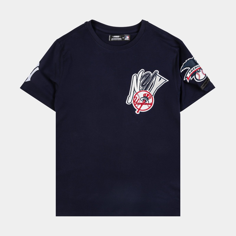 New York Yankees City Mens Short Sleeve Shirt (Navy/White)