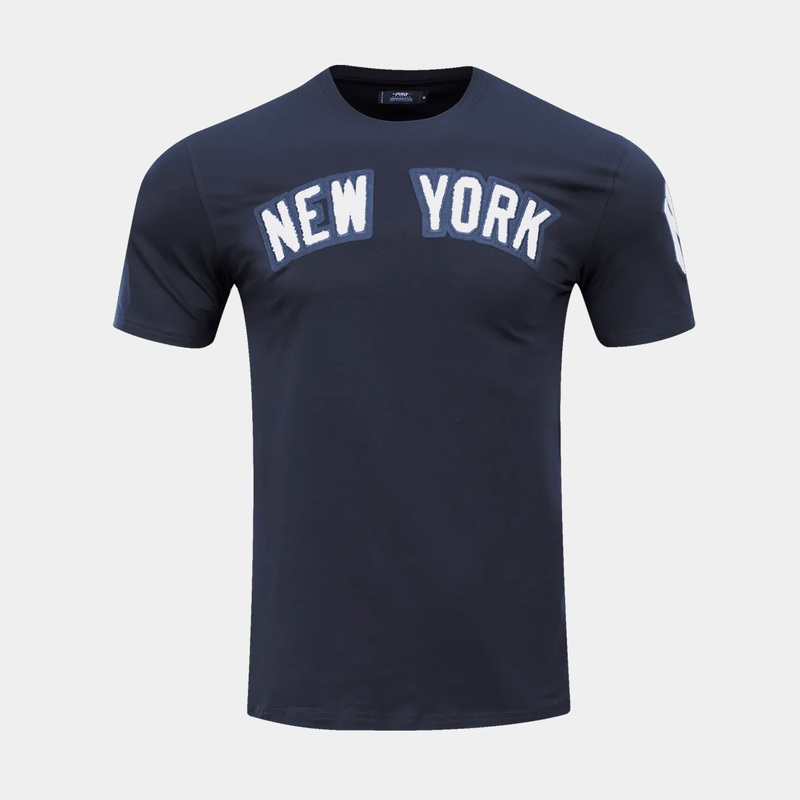 New York Yankees Classic Mens Short Sleeve Shirt (Navy/White)