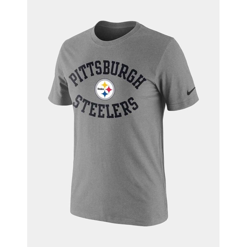 NFL Short-Sleeve Washed Pittsburgh Steelers Mens T-Shirt (Grey)