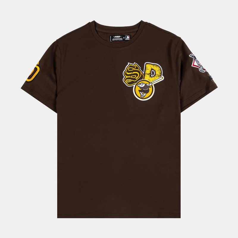 San Diego Padres City Mens Short Sleeve Shirt (Brown/Yellow)