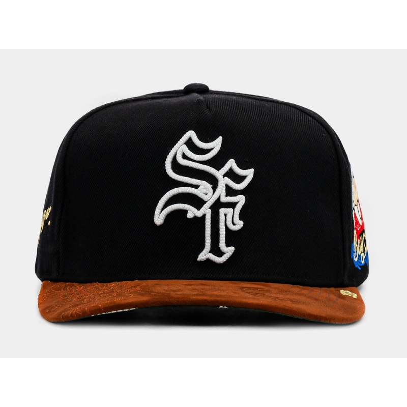 San Francisco Dreams Dont Sleep Snapback Mens Hat (Black/Orange)