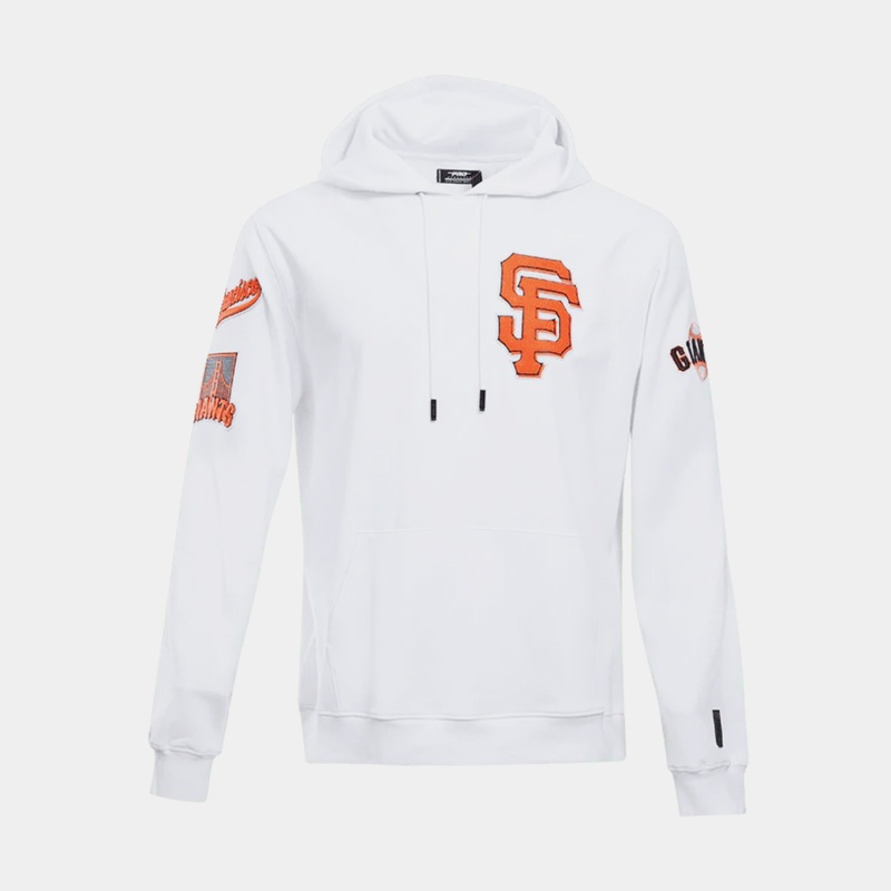 San Francisco Giants Chenille Mens Long Sleeve Shirt (White/Orange)