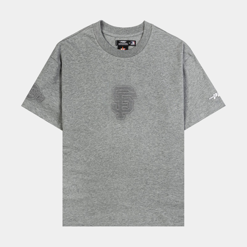 San Francisco Giants Terry Mens Short Sleeve Shirt (Grey)