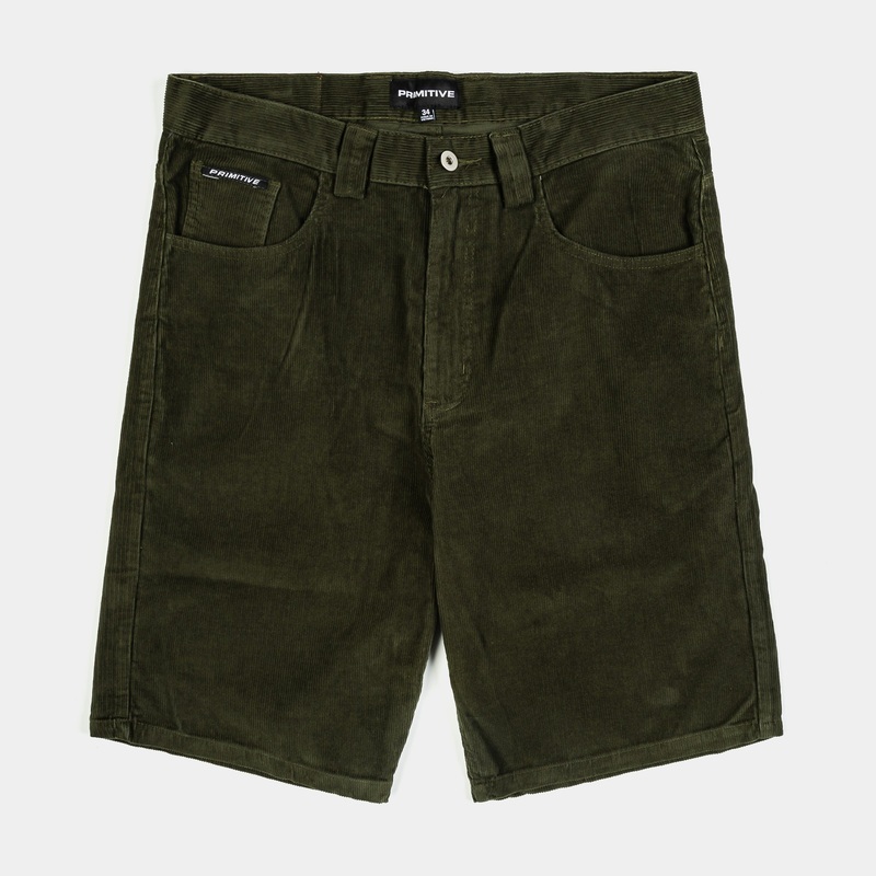 Savior Corduroy Mens Shorts (Green/White)
