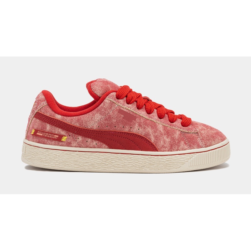 Scuderia Ferrari Desert Sun Suede XL Mens Lifestyle Shoes (Desert Red/White)