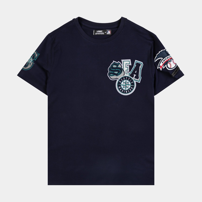 Seattle Mariners City Mens Short Sleeve Shirt (Black/Blue)