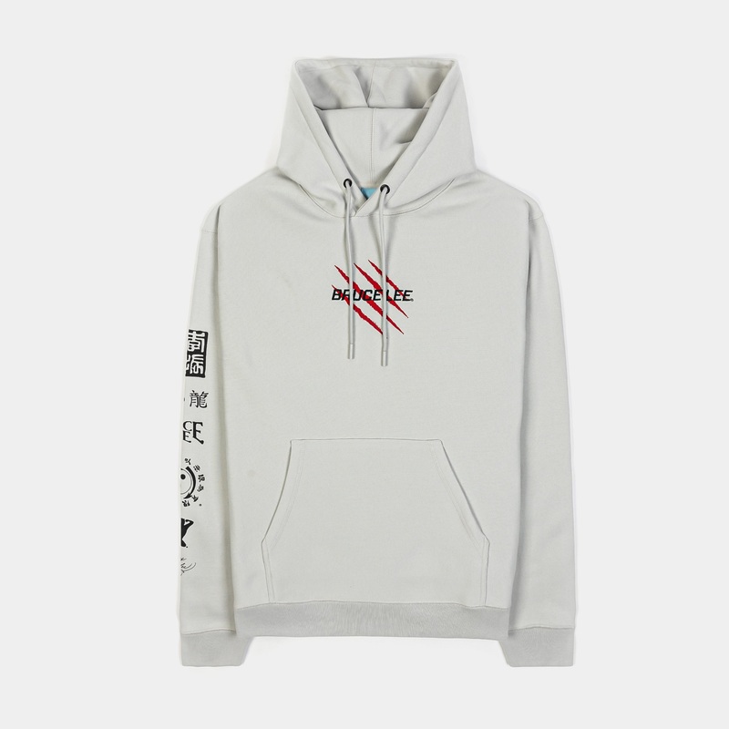 SP x Bruce Lee Dragon Mens Pullover Hoodie (Grey/Red)