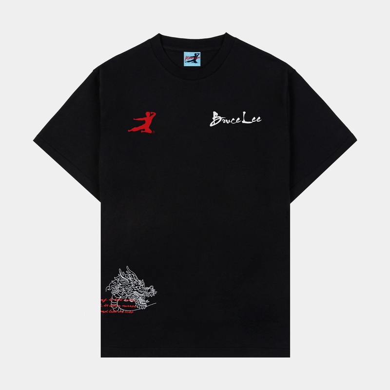 SP x Bruce Lee Dragon Mens Short Sleeve Shirt (Black/White)