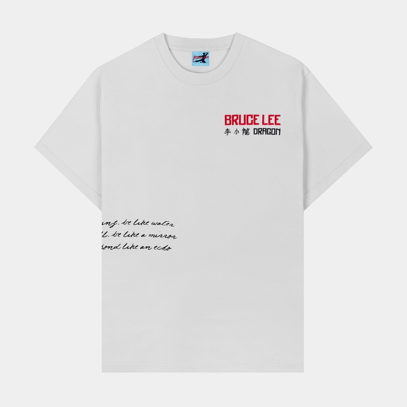 SP x Bruce Lee Dragon Mens Short Sleeve Shirt (Grey/Red)