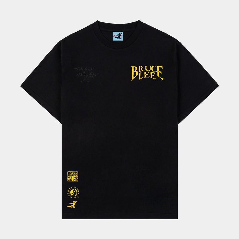 SP x Bruce Lee Icon Mens Short Sleeve Shirt (Black/Yellow)
