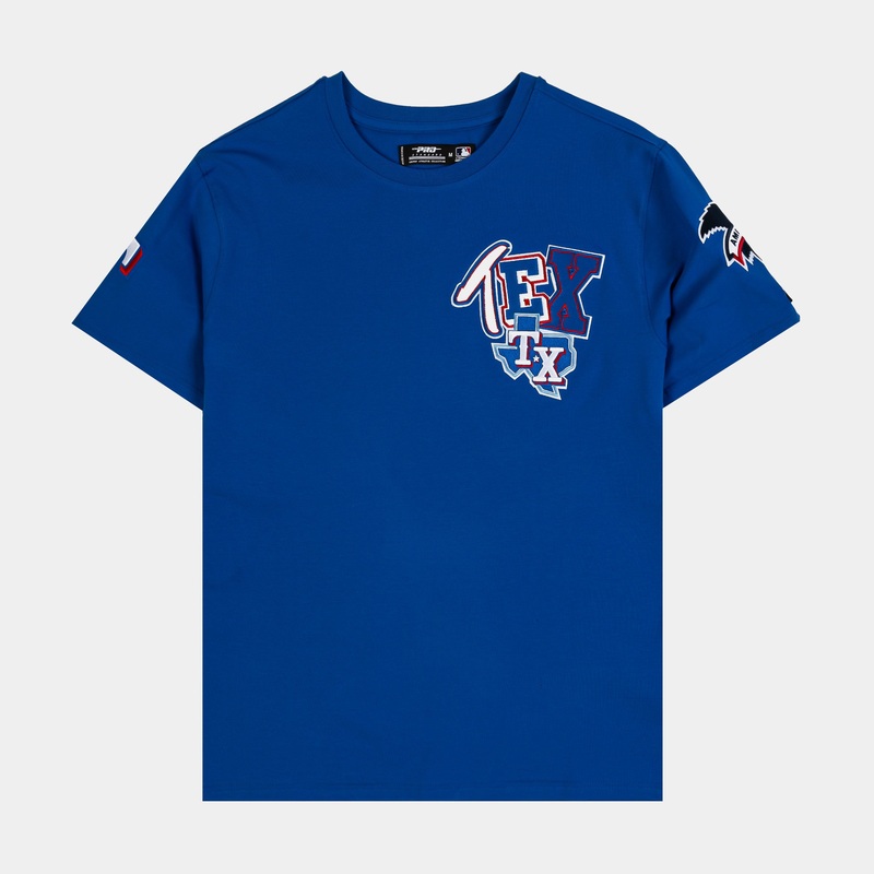 Texas Rangers Ransom Mens Long Sleeve Shirt (Blue/Red)